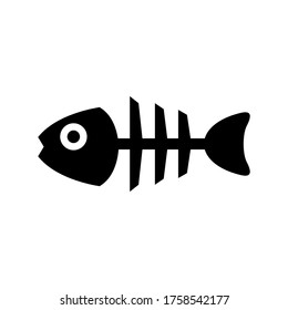 fish bone icon or logo isolated sign symbol vector illustration - high quality black style vector icons
 