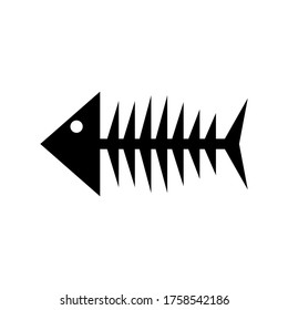fish bone icon or logo isolated sign symbol vector illustration - high quality black style vector icons
 