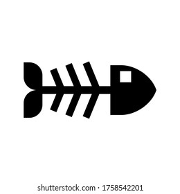 fish bone icon or logo isolated sign symbol vector illustration - high quality black style vector icons
 