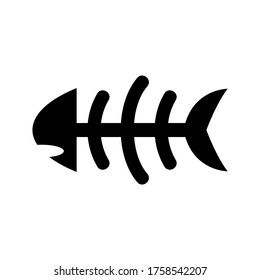 fish bone icon or logo isolated sign symbol vector illustration - high quality black style vector icons
 