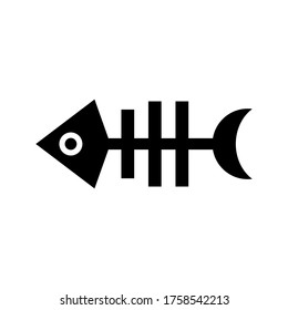 fish bone icon or logo isolated sign symbol vector illustration - high quality black style vector icons
 