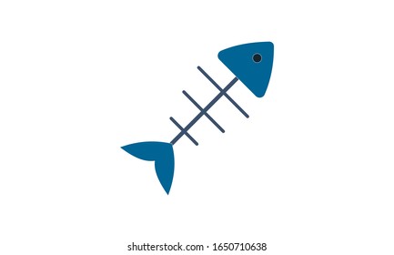 Fish bone icon. Seafood and culinary usage. Vector illustration