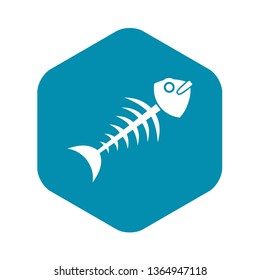 Fish bone icon. Simple illustration of fish bone vector icon for web design