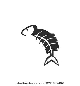 fish bone icon vector illustration design template web