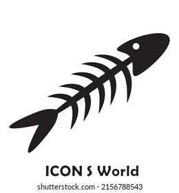 Fish bone icon. Vector illustration eps10.