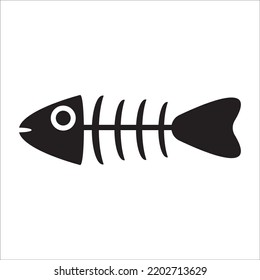 fish bone icon vector illustration logo designe