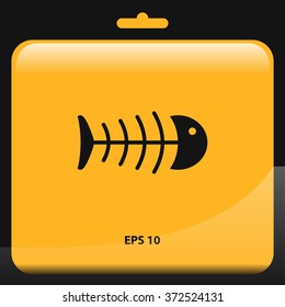fish bone icon. vector illustration