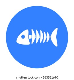 Fish bone icon of vector illustration for web and mobile