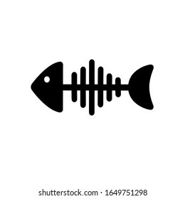Fish bone icon,vector illustration. Flat design style. vector fish bone icon illustration isolated on White background, fish bone icon Eps10. fish bone icons graphic design vector symbols.