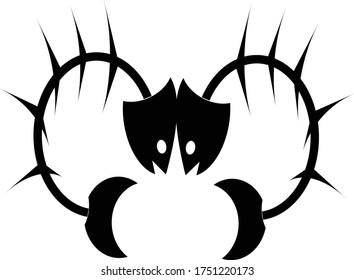 Fish bone logo design stock vector