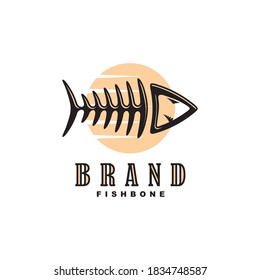 Fish Bone Logo Design Vector Image
