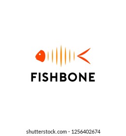 Fish Bone Logo Vector