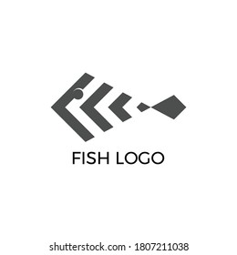 fish bone logo vector illustration