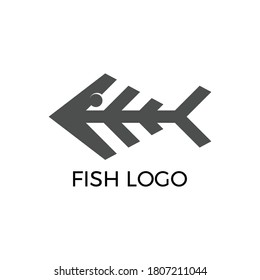 fish bone logo vector illustration