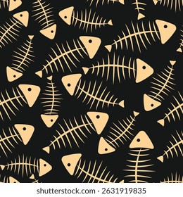 Hueso de pescado Diseño útil de moda de lujo magnífica obra de arte de Ilustración vectorial abstracta.eps