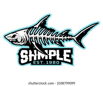 fish bone mascot for logo and t-shirt illustration