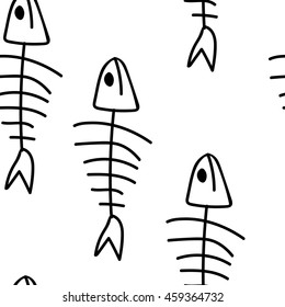 Fish bone: seamless pattern 