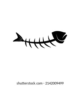 Fish Bone Silhouette Icon Vector Design Stock Vector (Royalty Free ...