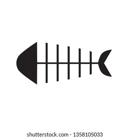 fish bone skeleton icon- vector illustration