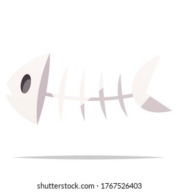 Fish bone skeleton vector isolated illustration