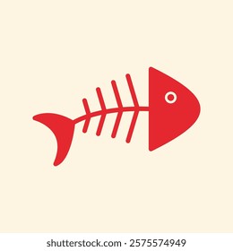 Fish Bone trendy creative pretty abstract vector illustration colorful useful design.eps