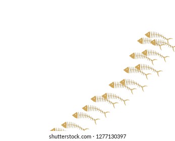 fish bone vector for banner, presentation and wallpaper purposes on white background 53