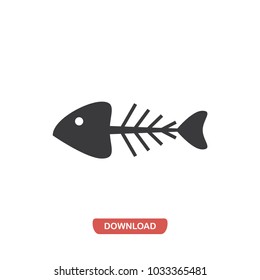 Fish bone vector icon