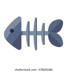 Fish bone vector icon.