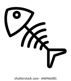 Fish Bone Vector Icon