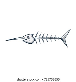 fish bone vector illustration