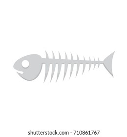 Fish bone vector illustration of skeleton