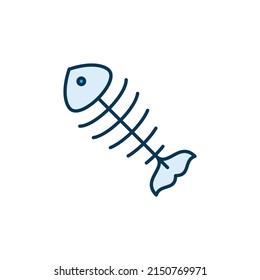 Fish Bone vector Water Pollution modern icon