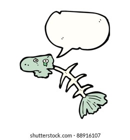 fish bones cartoon