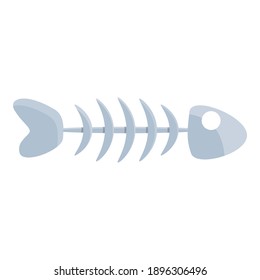 Fish bones icon. Cartoon of fish bones vector icon for web design isolated on white background