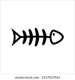 Fish bones icon, fish bones are one of the parts of the fish body that contain the most calcium, because the main elements of fish bones are calcium, phosphorus and carbonate