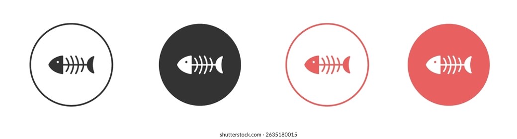 Fish bones icon vector design template simple and clean style