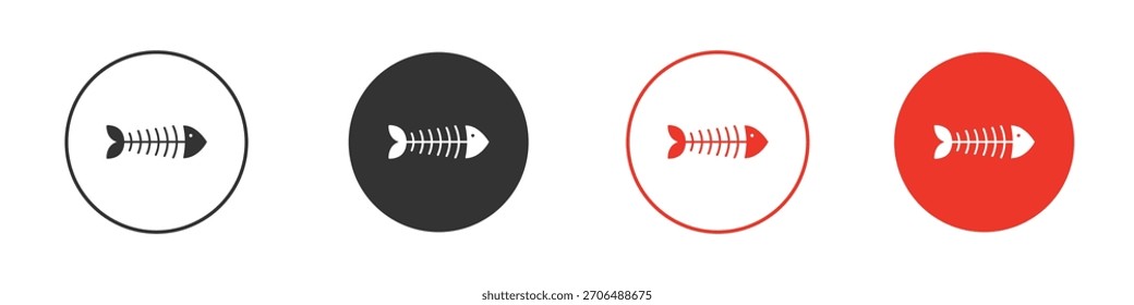 Fish bones icon. web vector design