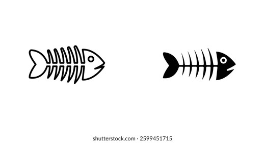 Fish bonesicons for ui. vector illustration
