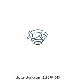 fish in a bowl creative design logo