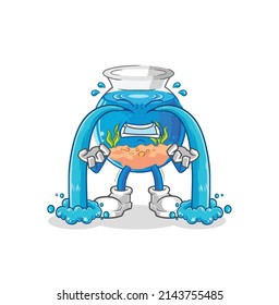 fish bowl crying illustration. character vector