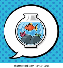 fish bowl doodle, speech bubble