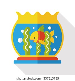 fish bowl flat icon