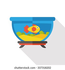 fish bowl flat icon