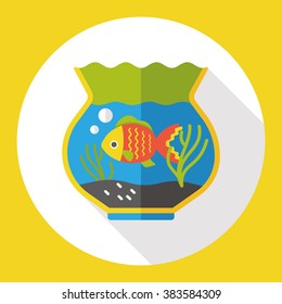 fish bowl flat icon