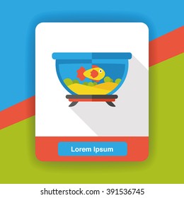 fish bowl flat icon