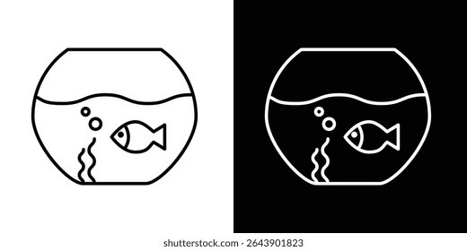 Fish bowl icon Graphic vector set for ui design