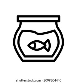 fish bowl icon illustration vector graphic