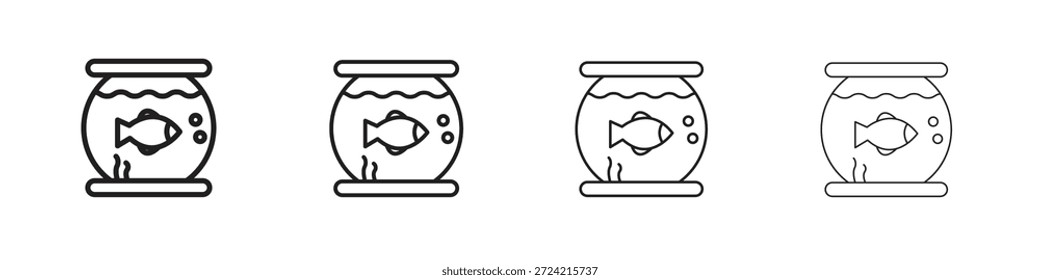 ícone de bacia de peixe definir vetor eps10. ilustração, símbolo de logotipo pictograma modelo