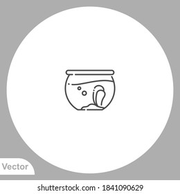 Fish bowl icon sign vector,Symbol, logo illustration for web and mobile