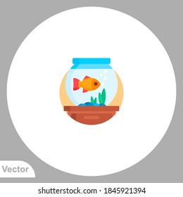 Fish bowl icon sign vector,Symbol, logo illustration for web and mobile